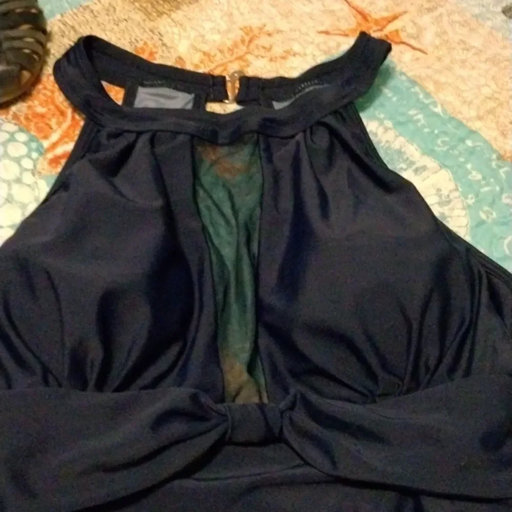 New Dark Blue Small One Piece Swimsuit